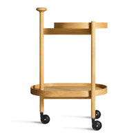 Pose Bar Cart in White Oak - Angle 1