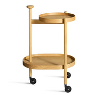 Pose Bar Cart in White Oak - Angle 4