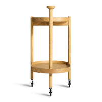 Pose Bar Cart in White Oak - Angle 6