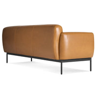 Puff Puff 87&quot; Sofa in Canyon Leather - Angle 4