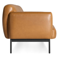 Puff Puff 87&quot; Sofa in Canyon Leather - Angle 3
