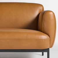 Puff Puff 87&quot; Sofa in Canyon Leather - Angle 5