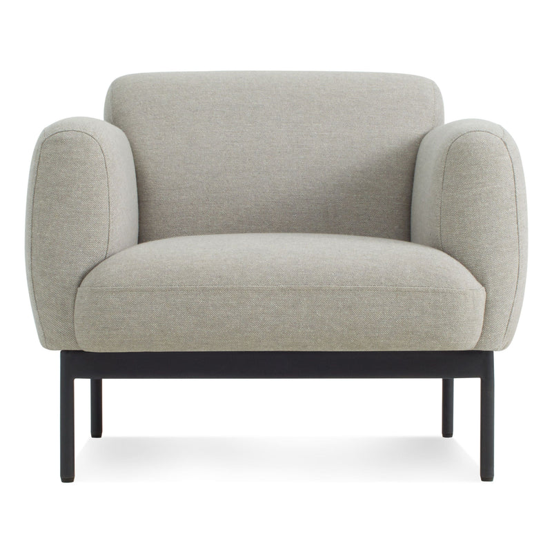 Puff Puff Lounge Chair in Edwards Light Grey - Angle 1