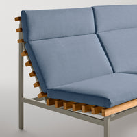 Perch Outdoor 3 Seat Sofa in Sunbrella Haze - Angle 7
