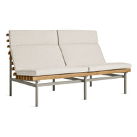 Perch Outdoor 2 Seat Sofa in Sunbrella Linen - Angle 2