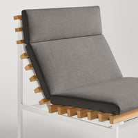 Perch Outdoor Lounge Chair in Toohey Charcoal - Angle 10