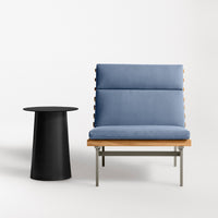 Perch Outdoor Lounge Chair in Sunbrella Haze - Angle 8
