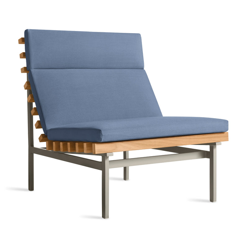 Perch Outdoor Lounge Chair in Sunbrella Haze - Angle 2