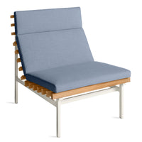 Perch Outdoor Lounge Chair in Sunbrella Haze - Angle 3