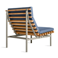 Perch Outdoor Lounge Chair in Sunbrella Haze - Angle 5