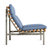Perch Outdoor Lounge Chair in Sunbrella Haze - Angle 4