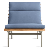 Perch Outdoor Lounge Chair in Sunbrella Haze - Angle 1