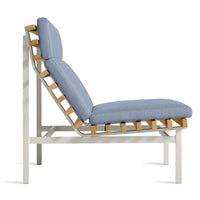Perch Outdoor Lounge Chair in Sunbrella Haze - Angle 4