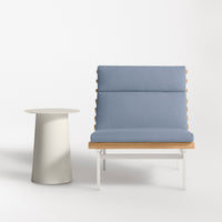 Perch Outdoor Lounge Chair in Sunbrella Haze - Angle 8