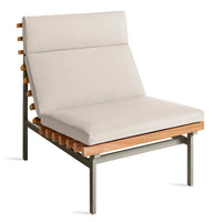 Perch Outdoor Lounge Chair in Sunbrella Linen - Angle 5