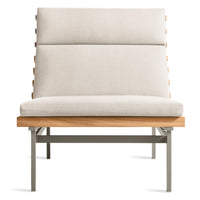 Perch Outdoor Lounge Chair in Sunbrella Linen - Angle 1