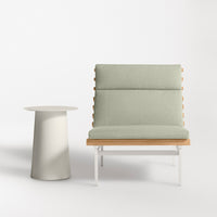 Perch Outdoor Lounge Chair in Sunbrella Oasis - Angle 4