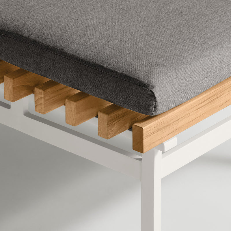 Perch Outdoor Ottoman in Toohey Charcoal