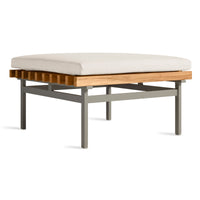 Perch Outdoor Ottoman in Sunbrella Linen - Angle 2