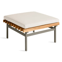 Perch Outdoor Ottoman in Sunbrella Linen - Angle 3