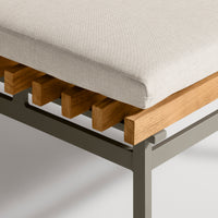Perch Outdoor Ottoman in Sunbrella Linen - Angle 5