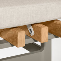 Perch Outdoor Ottoman in Sunbrella Linen - Angle 6