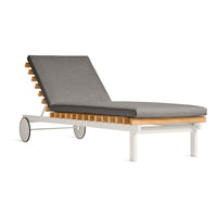 Perch Outdoor Sun Lounger in Toohey Charcoal - Angle 1