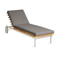 Perch Outdoor Sun Lounger in Toohey Charcoal - Angle 2