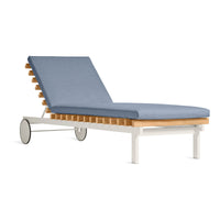 Perch Outdoor Sun Lounger in Sunbrella Haze - Angle 1