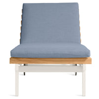 Perch Outdoor Sun Lounger in Sunbrella Haze - Angle 3