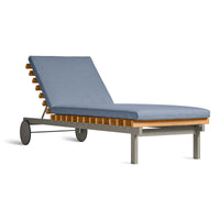 Perch Outdoor Sun Lounger in Sunbrella Haze - Angle 1