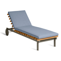 Perch Outdoor Sun Lounger in Sunbrella Haze - Angle 2