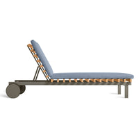 Perch Outdoor Sun Lounger in Sunbrella Haze - Angle 4