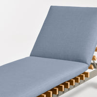 Perch Outdoor Sun Lounger in Sunbrella Haze - Angle 8