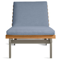 Perch Outdoor Sun Lounger in Sunbrella Haze - Angle 3