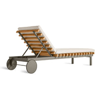 Perch Outdoor Sun Lounger in Sunbrella Linen - Angle 4