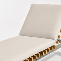 Perch Outdoor Sun Lounger in Sunbrella Linen - Angle 6