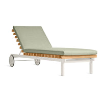 Perch Outdoor Sun Lounger in Sunbrella Oasis - Angle 1