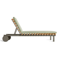 Perch Outdoor Sun Lounger in Sunbrella Oasis - Angle 5