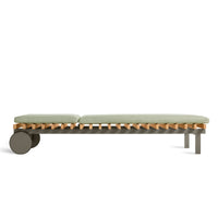 Perch Outdoor Sun Lounger in Sunbrella Oasis - Angle 6