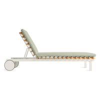 Perch Outdoor Sun Lounger in Sunbrella Oasis - Angle 5