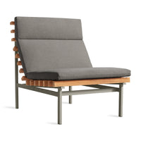 Perch Outdoor Lounge Chair in Toohey Charcoal - Angle 2