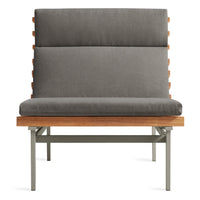 Perch Outdoor Lounge Chair in Toohey Charcoal - Angle 1