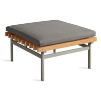 Perch Outdoor Ottoman in Toohey Charcoal - Angle 4