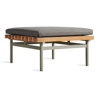 Perch Outdoor Ottoman in Toohey Charcoal - Angle 3