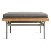 Perch Outdoor Ottoman in Toohey Charcoal - Angle 1