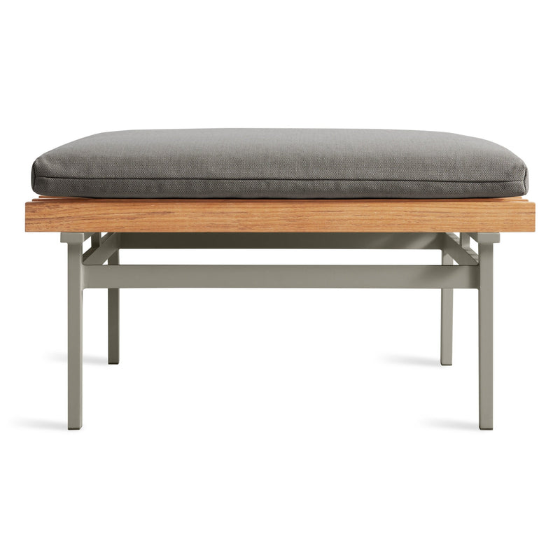 Perch Outdoor Ottoman in Toohey Charcoal - Angle 1