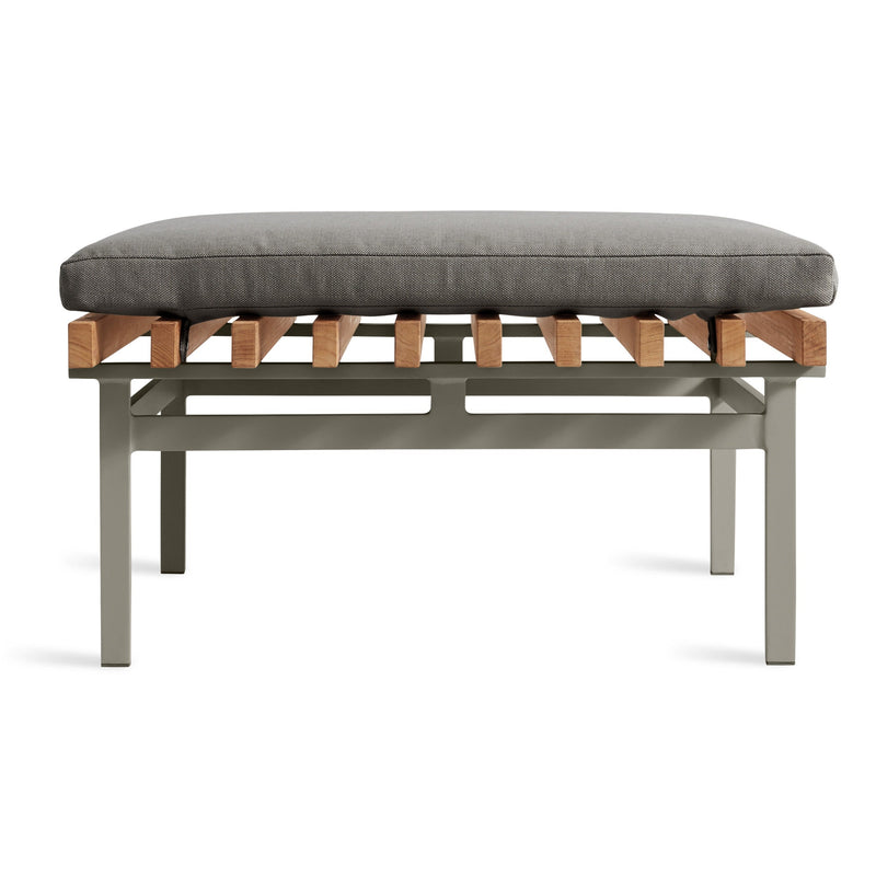 Perch Outdoor Ottoman in Toohey Charcoal - Angle 2