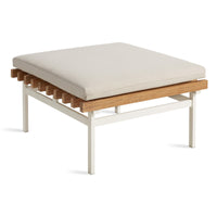 Perch Outdoor Ottoman in Sunbrella Linen - Angle 4