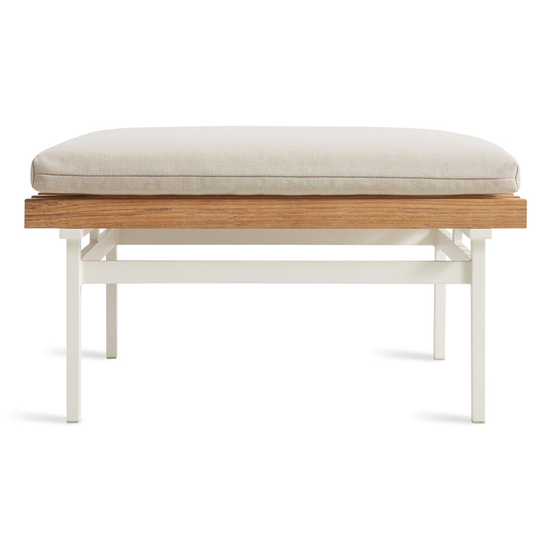 Perch Outdoor Ottoman in Sunbrella Linen